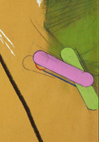 Envelope IV    gesso & oil crayon on manilla envelope    71.5 x 49.5cm