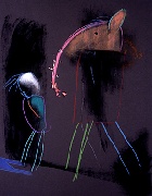 Elephantiasis    kredka olejowa, pastel i klej    70 x 50cm