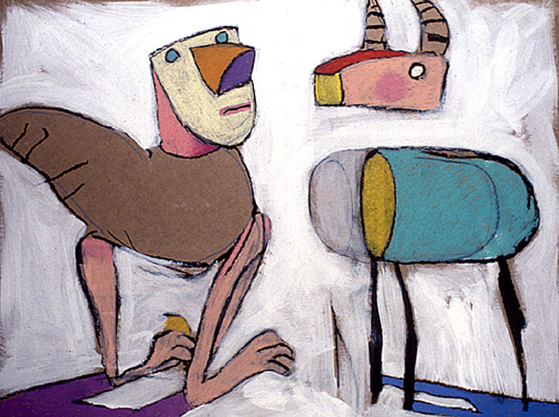 After the Birds XXI    1993    oil crayon on paper    50 x 70cm