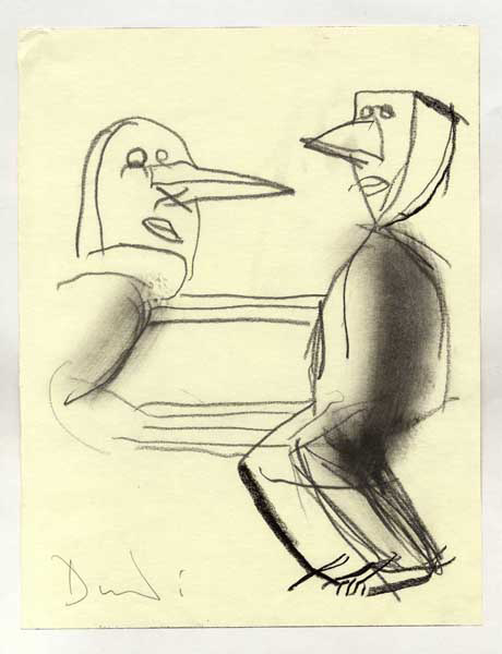 After the Birds...    1997    graphite & oil crayon on paper    31 x 24.5cm