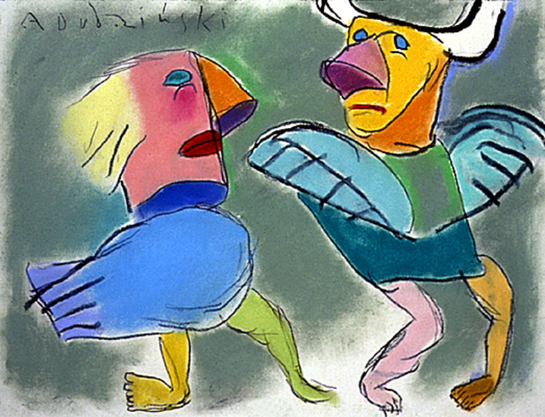 After the Birds I    1992    pastel & oil crayon on paper    50 x 65cm