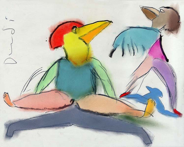 After the Birds XXXI    2006    pastel & oil crayon on paper    50 x 70cm