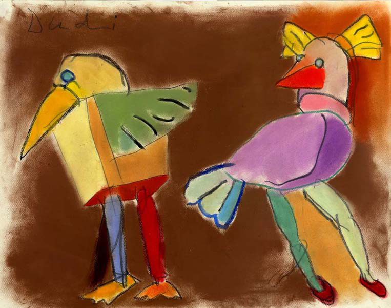 After the Birds XXXIV    2006    pastel & oil crayon on paper    50 x 70cm