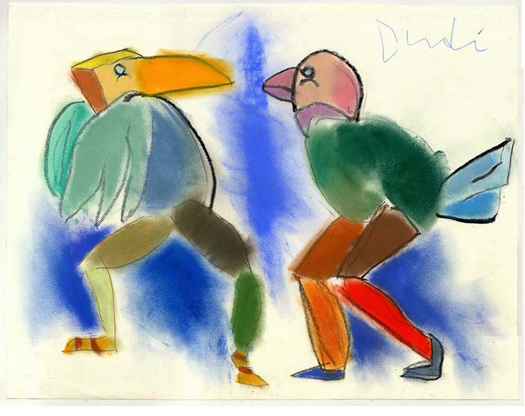 After the Birds XXXVIII    2006    pastel & oil crayon on paper    50 x 70cm