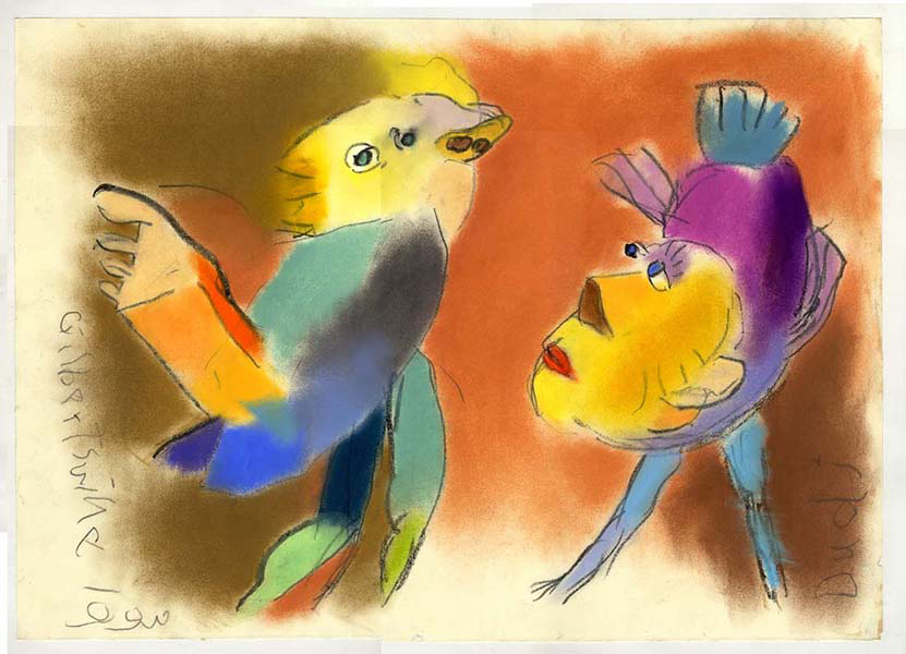 After the Birds XL    2006    pastel & oil crayon on paper    50 x 70cm
