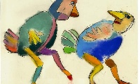 After the Birds XXXVI    pastel & oil crayon on paper    50 x 70cm