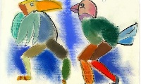 After the Birds XXXVIII    pastel & oil crayon on paper    50 x 70cm