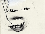 Portrait from pre-memory #14    oil crayon    31 x 24cm