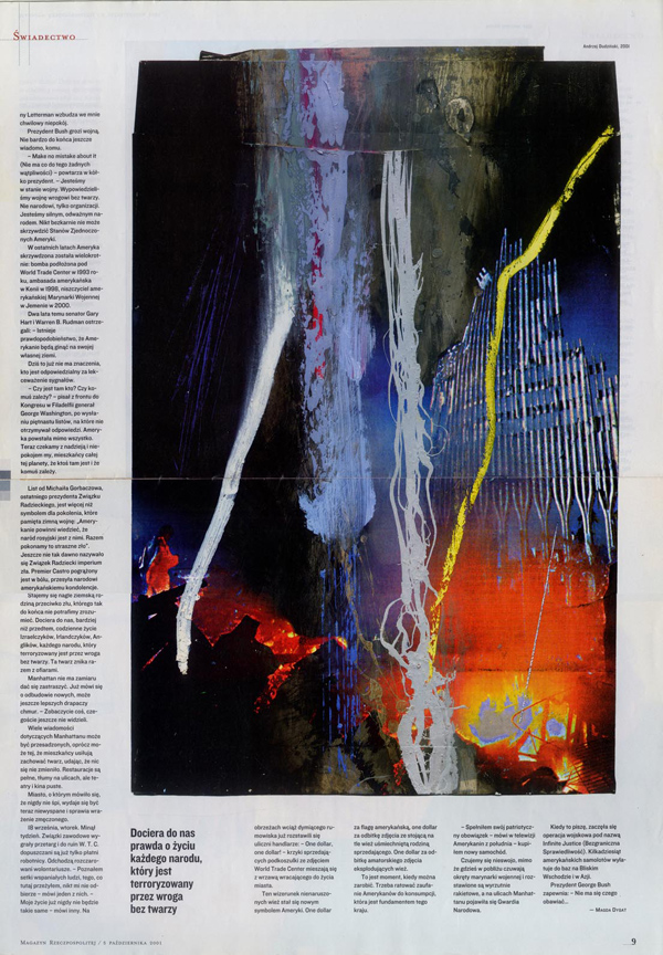 New York 911    2001    (Rzeczpospolita Sunday Magazine, Poland)