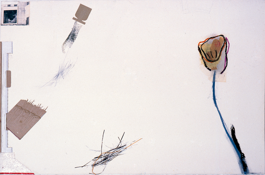 Traces of Something    1966 - 2002    oil crayon & collage    107 x 145cm