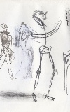 Dibujos espanoles 1    graphite, ink & oil crayon on paper    30.5 x 24cm