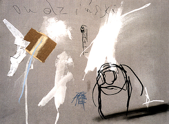 Sanding of ideas    1992    oil crayon on paper    75 x105cm