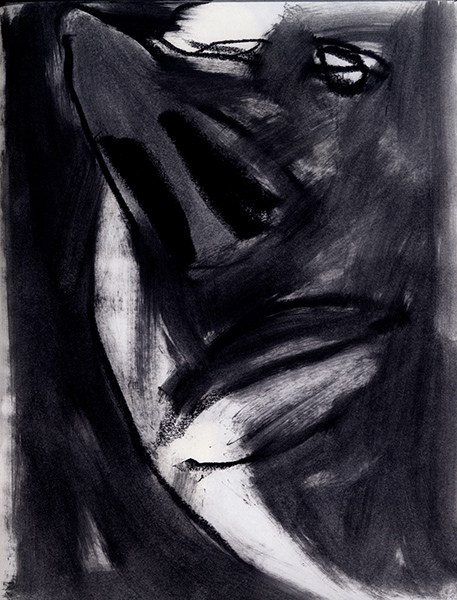 Portrait from pre-memory #41    1990 - 1999    oil crayon    31 x 24cm