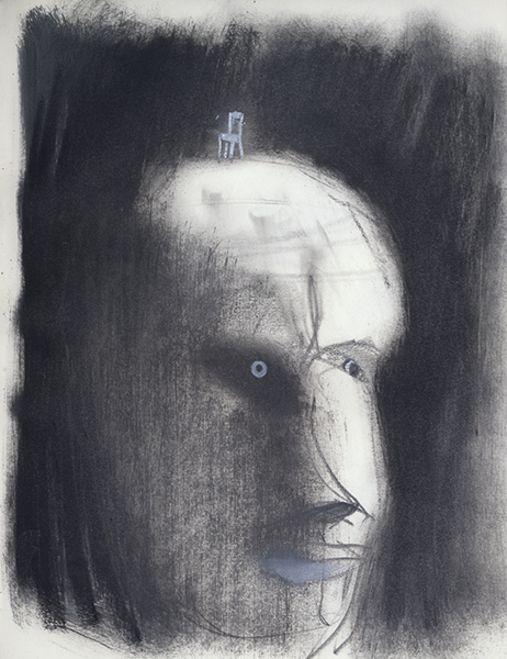 Portrait from pre-memory #45    1990 - 1999    oil crayon    31 x 24cm