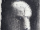 Portret z niepamięci #45    kredka olejowa    31 x 24cm
